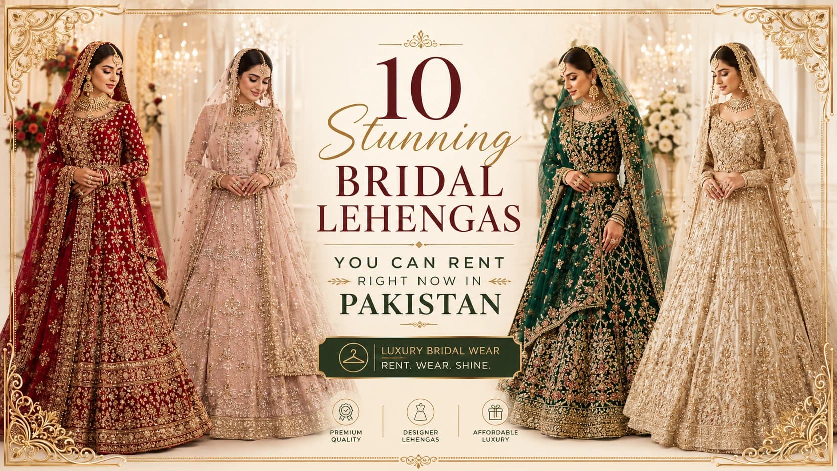 10 Stunning Bridal Lehengas You Can Rent Right Now in Pakistan
