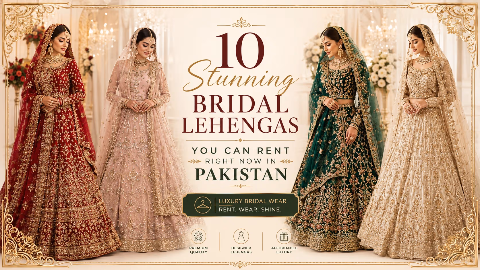 10 Stunning Bridal Lehengas You Can Rent Right Now in Pakistan