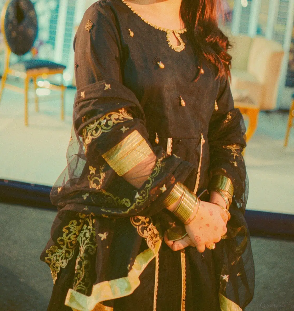 Black Net Umbrella Frock