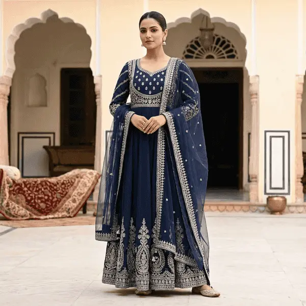 Blue Anarkali