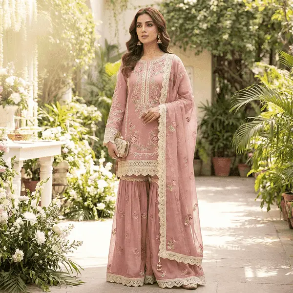 Pink Sharara