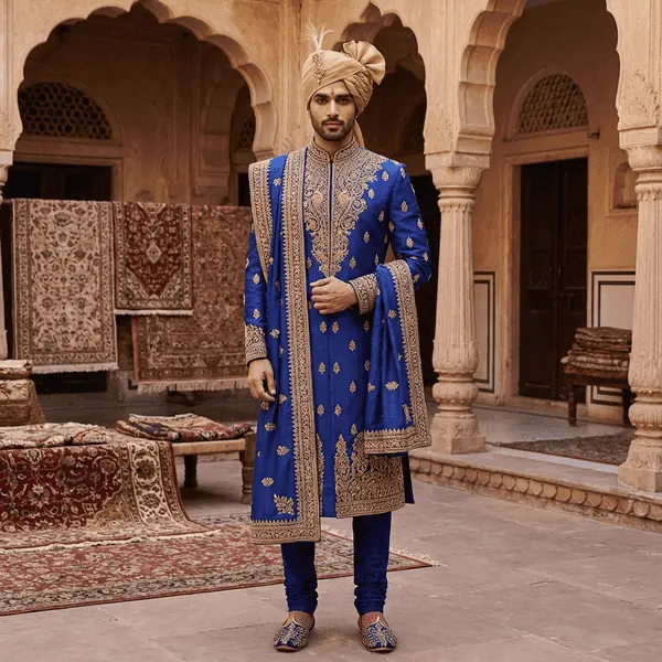 Royal Blue Sherwani